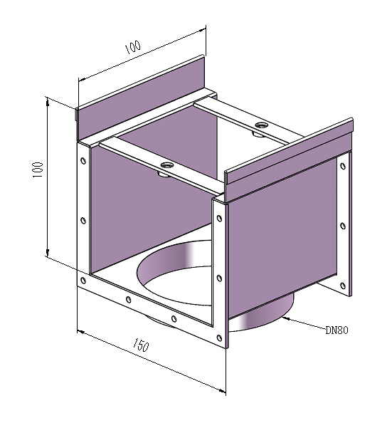 150mm Channel Stainless Steel L100mm with Outlet CLC-100150-80SSC