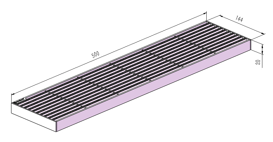 150mm Swimming Pool Anti-Slip Linear Grate L500mm CLC-500150-SSY