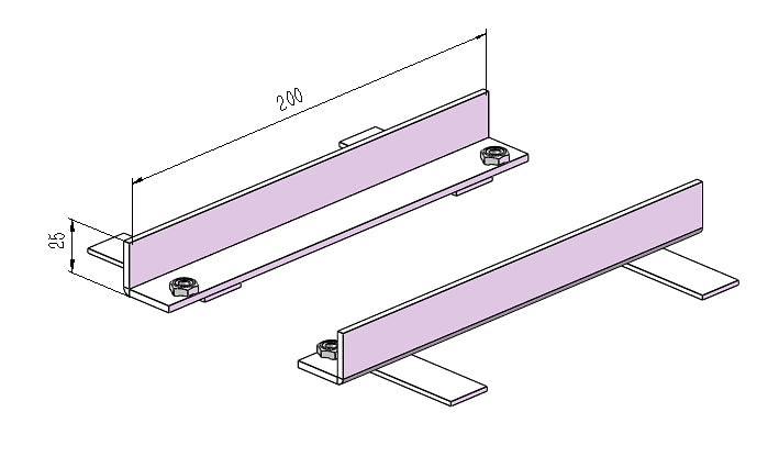 L200mm Universal Frame Stainless Steel FAB-200-SS