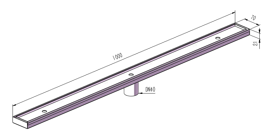 1000mm Stainless Steel Tile Insert Drain SLD-10070-40SSL